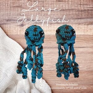 Handmade Blue and Brown Jellyfish Accessory